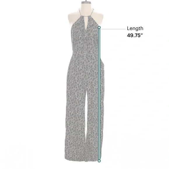Banana Republic Factory Halter Style Jumpsuit. Animal Print. Size 6. Like New. - Picture 13 of 15